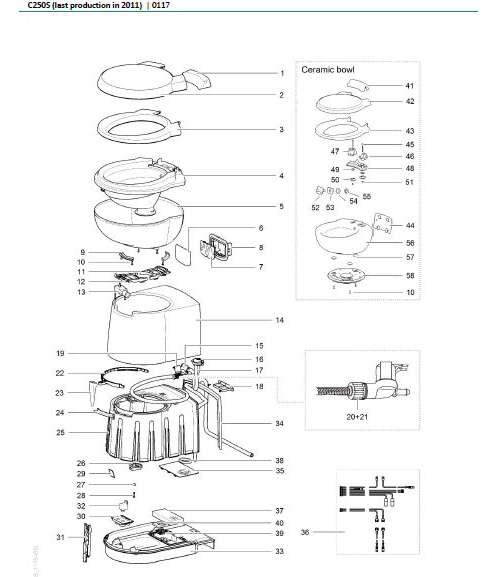 C250 TOILET RANGE Leisure Spares